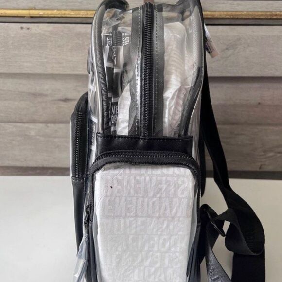 Steve Madden BIrma Logo Clear Backpack w/Block Logo Pouch main image 9